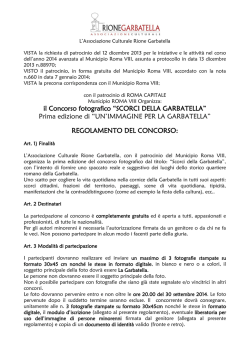 il Concorso fotografico &ldquo;SCORCI DELLA