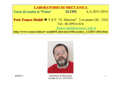 introduzione organizzativa al corso