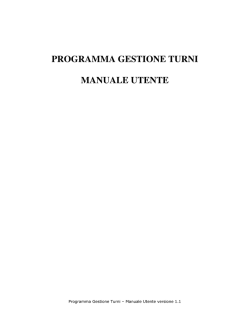 programma gestione turni manuale utente