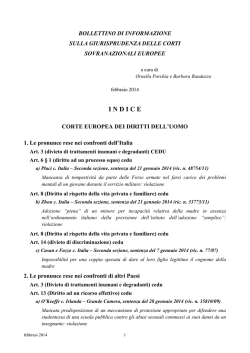 Bollettino di informazione sulla giurisprudenza delle Corti