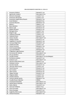 ORA RICEVIMENTO GENITORI A.S. 2014