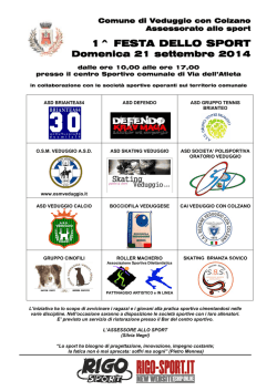 Manifesto Festa Sport - Comune di Veduggio con Colzano
