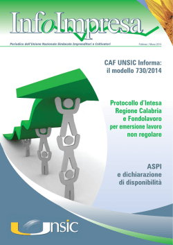 Infoimpresa Febbraio/Marzo 2014