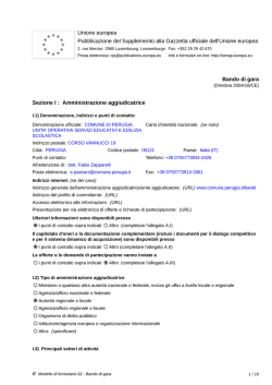 Bando di gara - Comune di Perugia