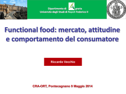 Functional food: mercato, attitudine e comportamento del consumatore
