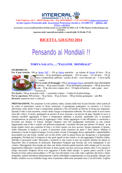 RICETTA GIUGNO 2014