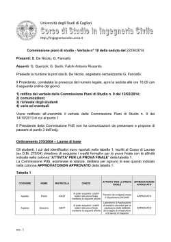 Verbale Commissione PdS n. 10 del