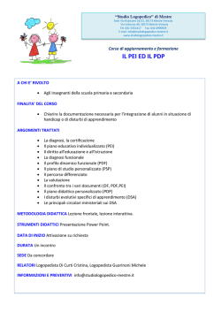 IL PEI ED IL PDP - Studio Logopedico di Mestre Venezia
