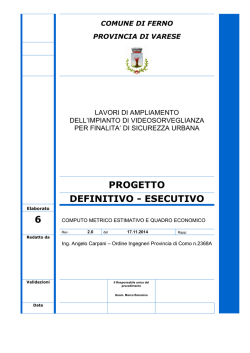 Computo metrico estimativo e quadro economico