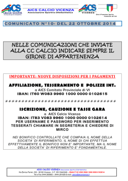 comunicato n.10 del 22-10-2014