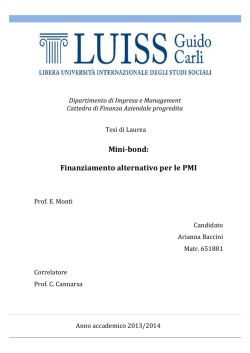 Mini-bond: Finanziamento alternativo per le PMI