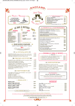 Menu di Baccano