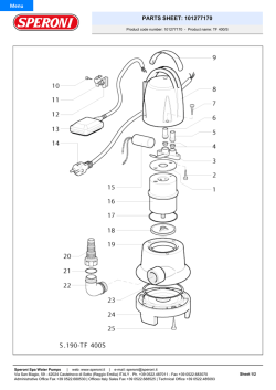 TF400/S Parts List