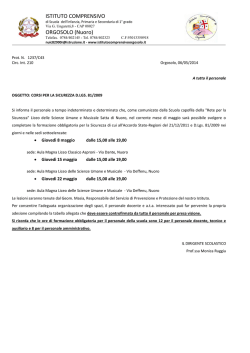 Circ. n. 210 Corsi sicurezza - Istituto Comprensivo di Orgosolo