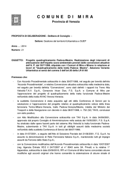 Proposta di Delibera n&deg; 21/2014