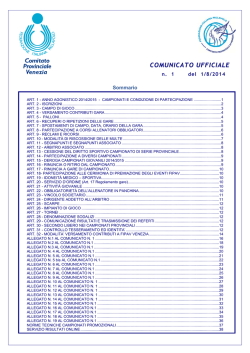 COMUNICATO UFFICIALE - Risultati e Classifiche