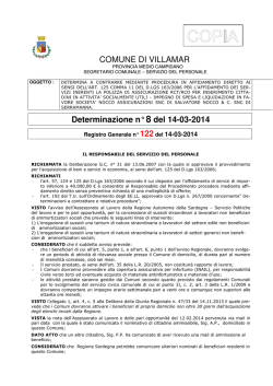 Servizio del Personale n. 8/2014
