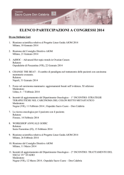 elenco partecipazioni a congressi 2014