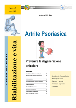 opuscolo artrite psoriasica