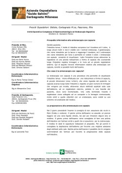 Prospetto informativo enteroscopia con capsula