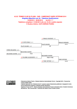 ORARI E TABELLONI 2014 - tennis club su planu