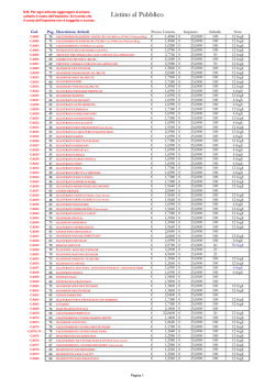 Listino prezzi 2014-2015