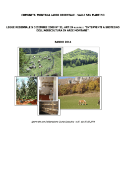 Scarica il Bando completo - Comunit&agrave; montana valle San Martino