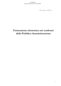 Fatturazione elettronica nei confronti della Pubblica Amministrazione