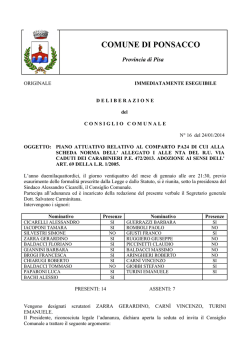 COMUNE DI PONSACCO