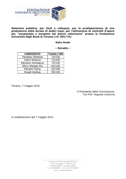 Scarica esito finale - Fondazione Università degli Studi di Teramo