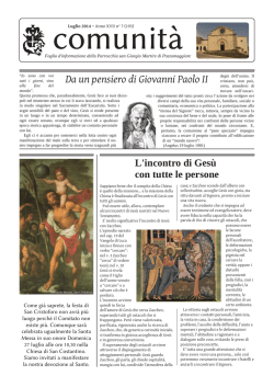 Luglio 2014 - Parrocchia San Giorgio ~ Pozzomaggiore