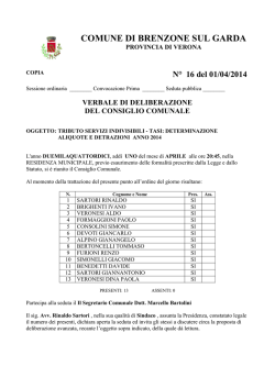 ALIQUOTE E DETRAZIONI TASI 2014