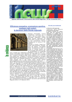 sommario - Regione Piemonte