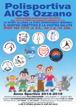 Scarica il giornalino - Polisportiva Ozzano