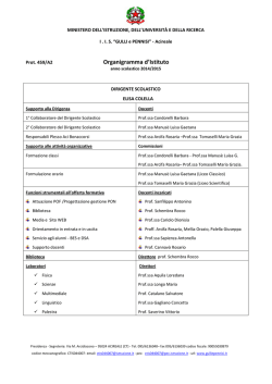 Organigramma 2014/15 - Liceo Classico Gulli e Pennisi