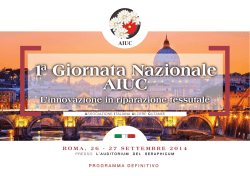 Programma Definitivo 1&deg; Giornata Nazionale AIUC