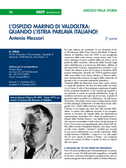 Antonio Mezzari - Giornale Italiano di Ortopedia e Traumatologia