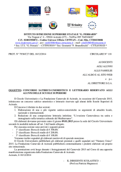 CONCORSO CARNEVALE ACIREALE 2015