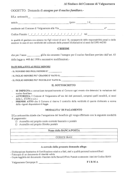 Domanda di assegno per il nucleo familiare