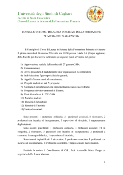 Verbale 26/03/2014 - I blog di Unica - Università degli studi di Cagliari.