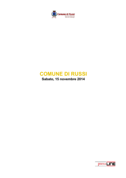 Rassegna stampa 15-11-2014