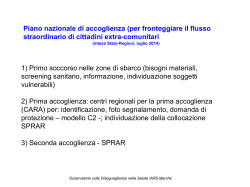 Piano nazionale di accoglienza - Osservatorio sulle diseguaglianze