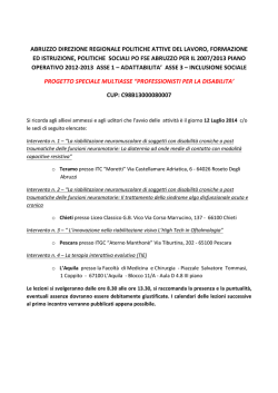 Graduatoria e Indicazioni prima giornata di corso