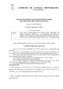 COMUNE DICANALE MONTERANO