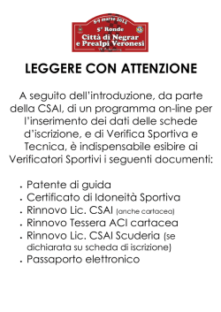 Orari Verifiche Sportive e