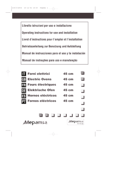 Forni elettrici 45 cm Electric Ovens 45 cm Fours