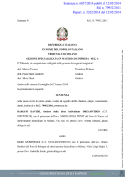scarica la sentenza - Giurisprudenza delle imprese