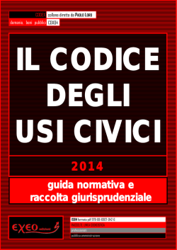 IL CODICE DEGLI USI CIVICI - 2014