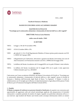 Tecnologie per la nutraceutica ...MANNINA