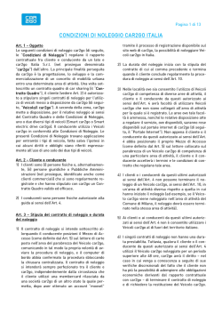 CONDIZIONI DI NOLEGGIO CAR2GO ITALIA